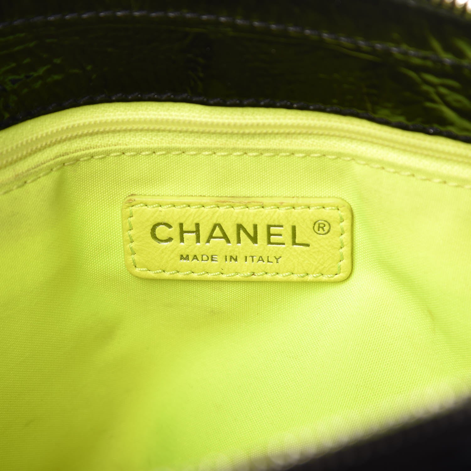 Chanel Patent Quilted Day Glo Flap Black 6 of 10