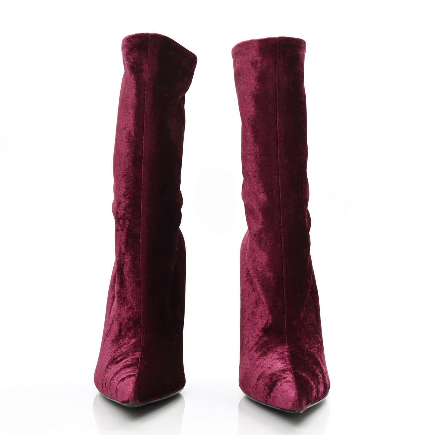 Velvet Extreme Pointed Toe Knife Booties 40 Rouge Prune