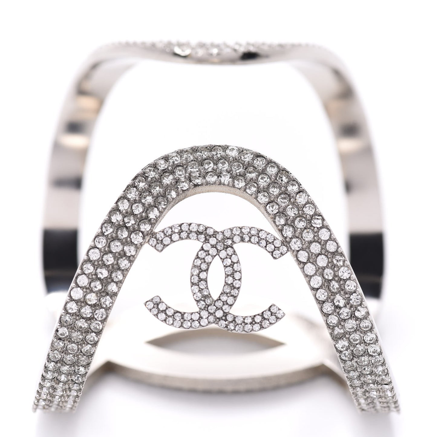 Crystal CC Cuff Silver