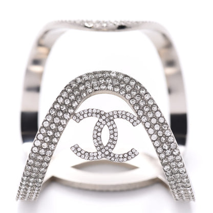 Chanel Crystal CC Cuff Silver 5 of 6