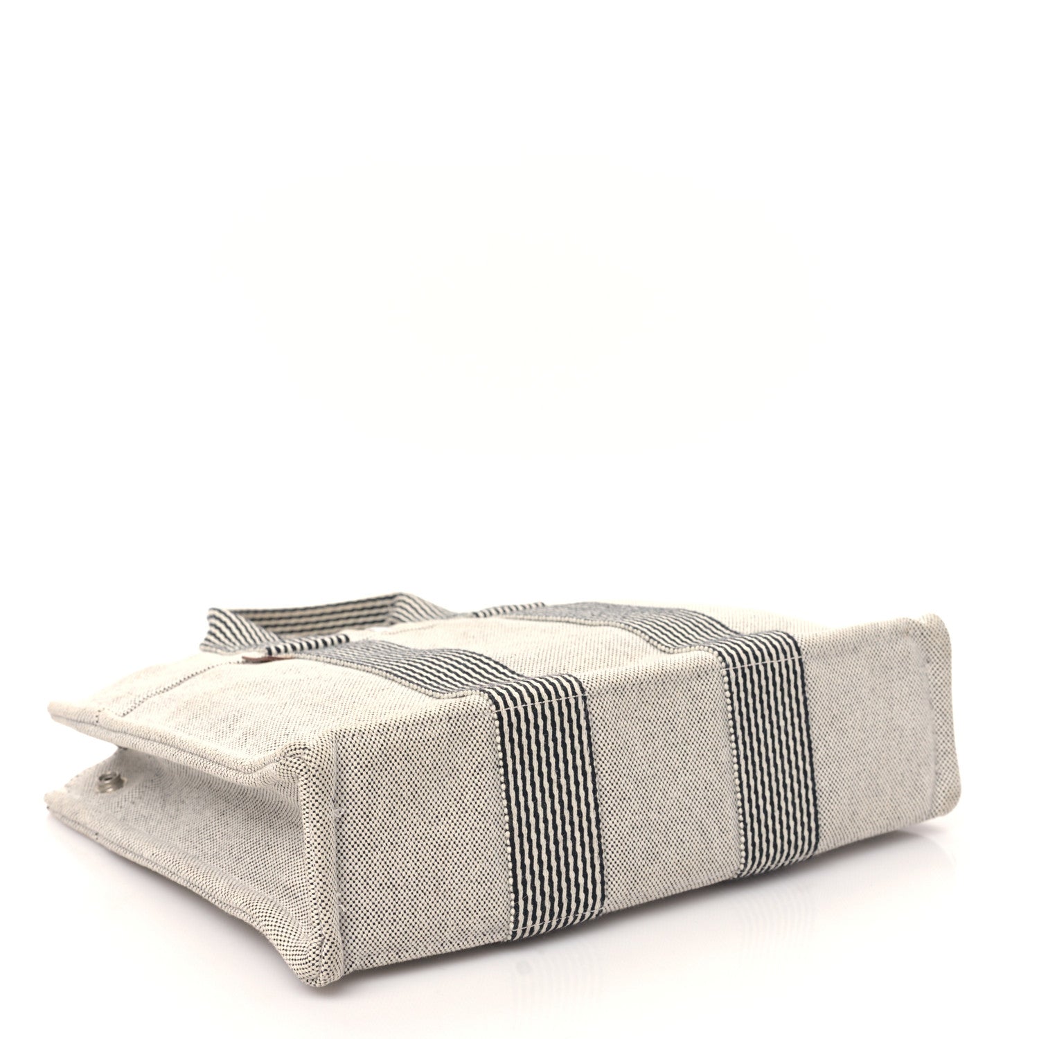 Hermes Canvas Herline PM Tote Light Grey 4 of 9