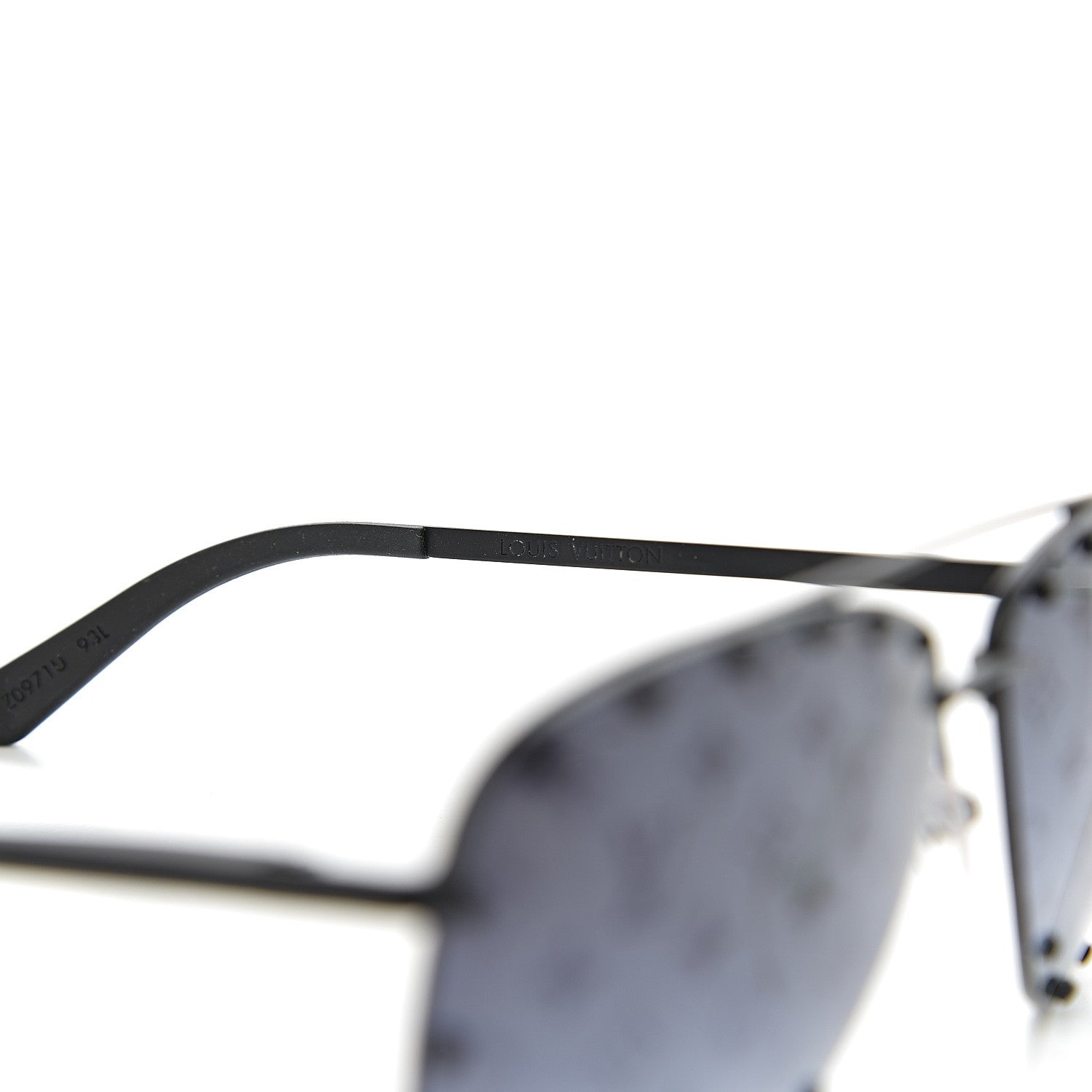 Louis Vuitton Monogram The Party Aviator Sunglasses Z0971U Black 5 of 8