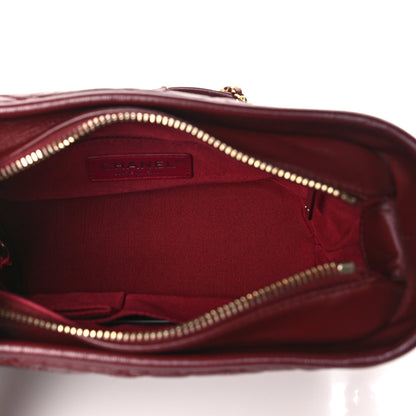 Chanel Aged Calfskin Quilted Small Gabrielle Hobo Burgundy Burgundy 5 of 11