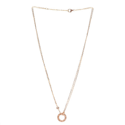 Cartier 18K Yellow Gold 2 Diamond LOVE Necklace 3 of 5