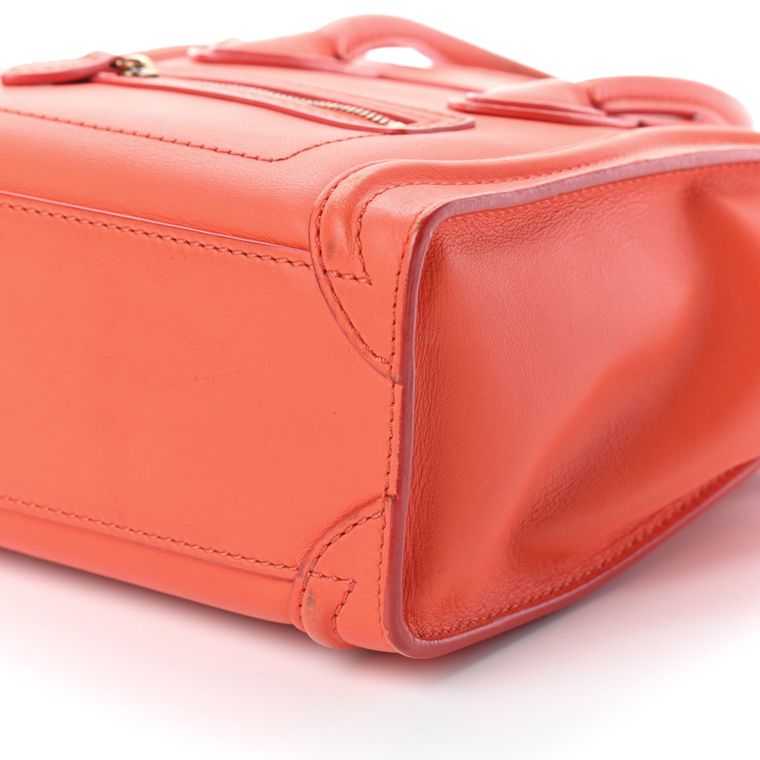 Celine Smooth Calfskin Nano Luggage Fluo Orange 7 of 13