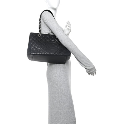 Chanel Caviar Quilted Grand Shopping Tote GST Black 2 of 13