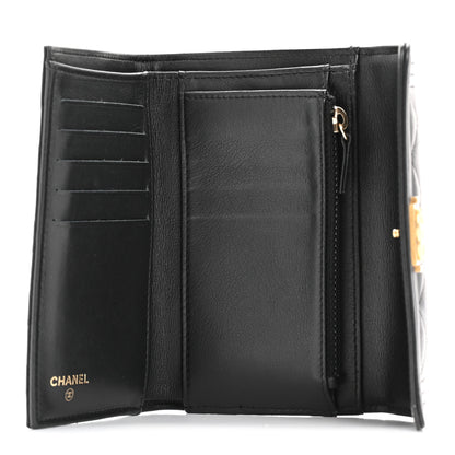 Chanel Lambskin Quilted Medium Boy Flap Wallet Black 5 of 10