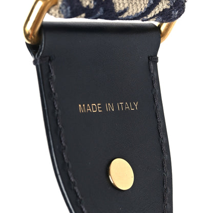 Christian Dior Oblique Studded Shoulder Strap Blue 5 of 6