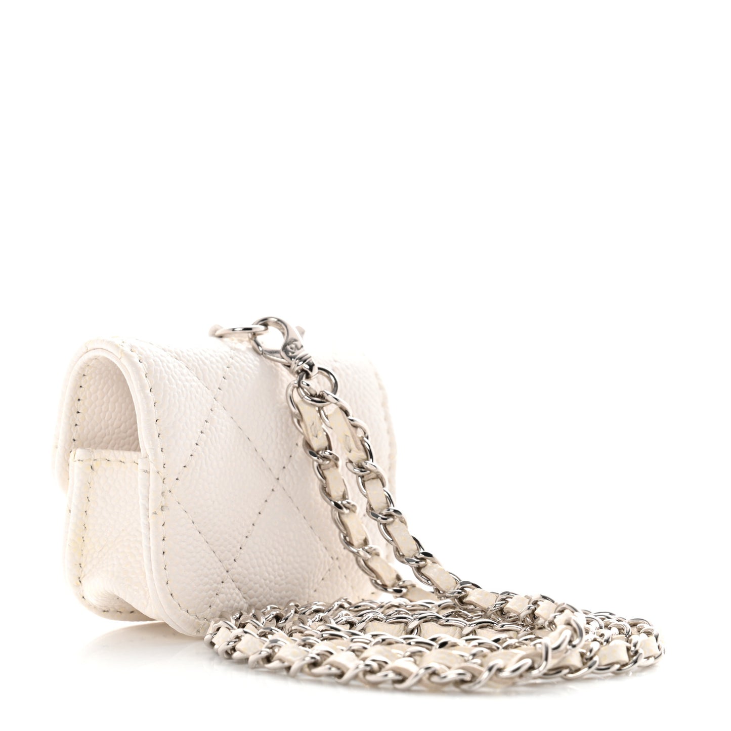 Caviar Quilted Airpods Pro Case White