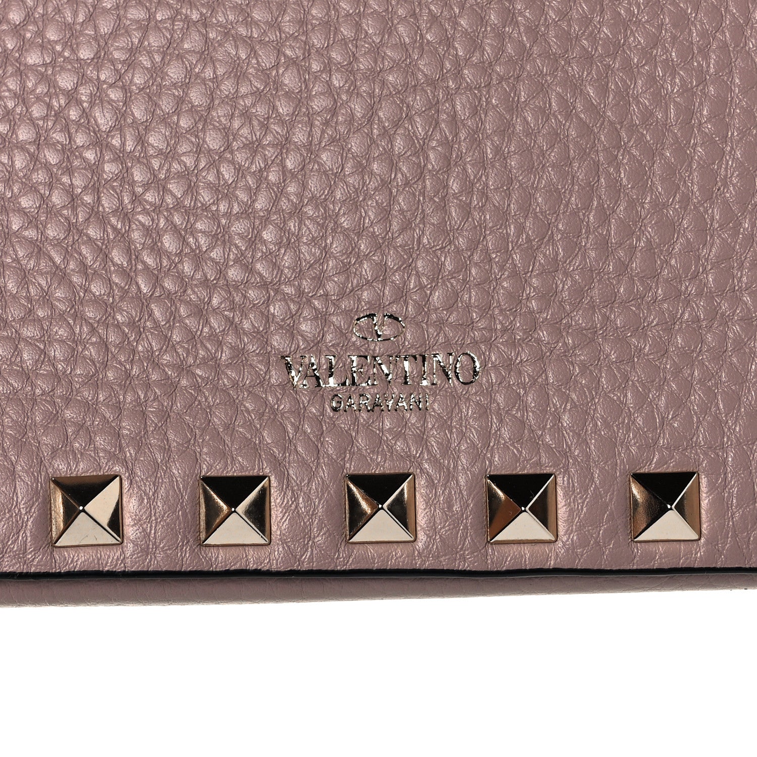 Valentino Garavani Pebbled Calfskin Small Rockstud Flip Lock Shoulder Bag Poudre 6 of 8