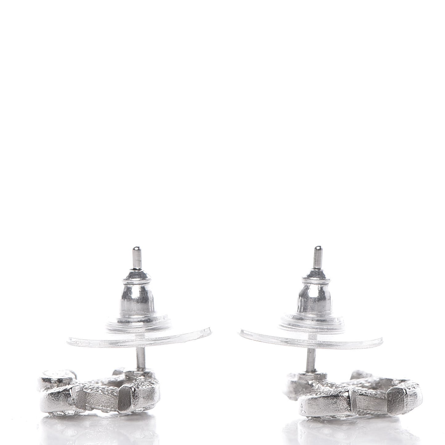 Crystal Mini Timeless CC Earrings Silver