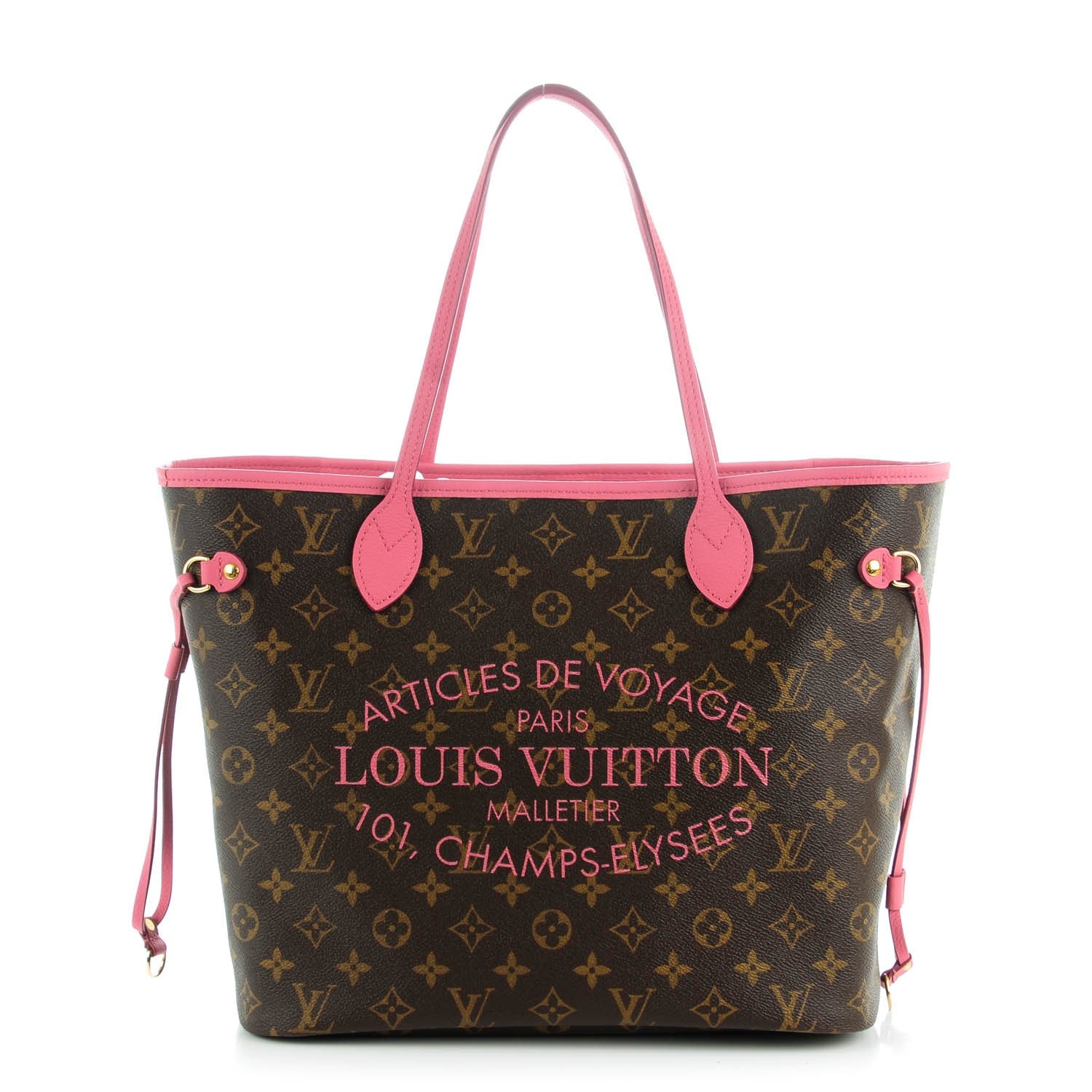 Louis Vuitton Monogram Articles de Voyage Ikat Neverfull MM Rose Velours 1 of 11