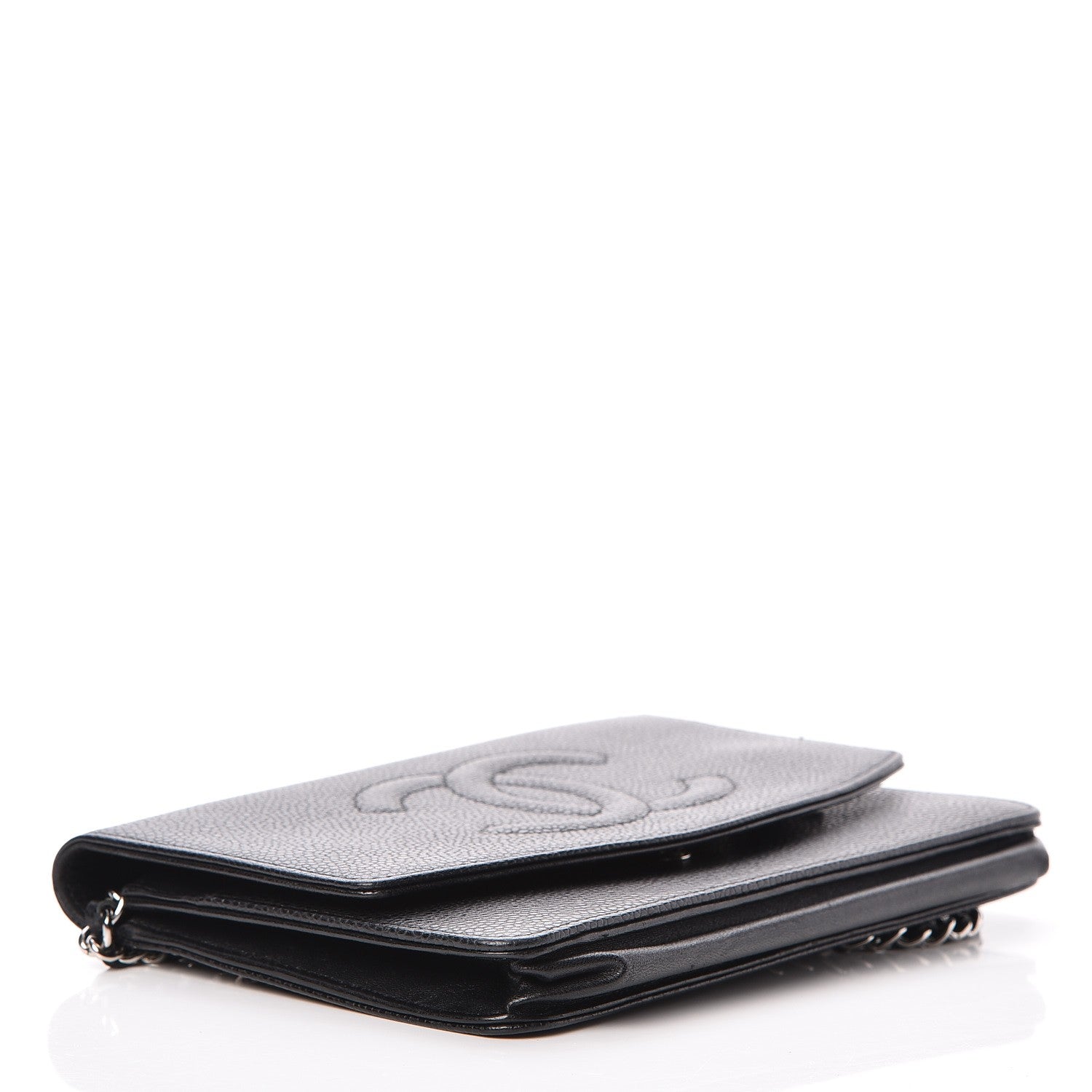 Chanel Caviar Timeless CC Wallet On Chain WOC Black 4 of 10