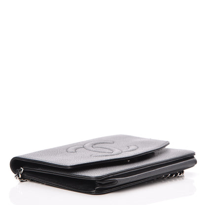 Chanel Caviar Timeless CC Wallet On Chain WOC Black 4 of 10