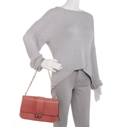 Christian Dior Shiny Python Medium Miss Dior Flap Rose Jaipur 2 of 9