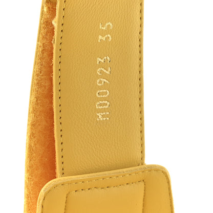 Christian Dior Lambskin Dioract 10mm Sandals 35 Yellow Guadalupe 17 of 18