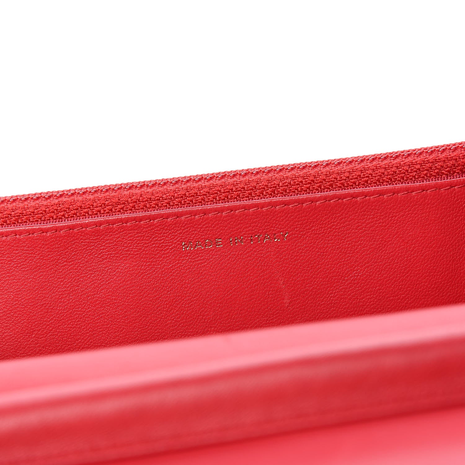 Chanel Lambskin Quilted Wallet On Chain WOC Red 7 of 12