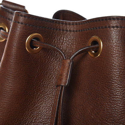 Prada Vitello Daino Drawstring Bucket Brown 8 of 10