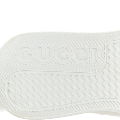 Gucci Dali Soft Calfskin Technical Jersey Knit GG Monogram Ankle Boots 38 White Great White Black 8 of 9