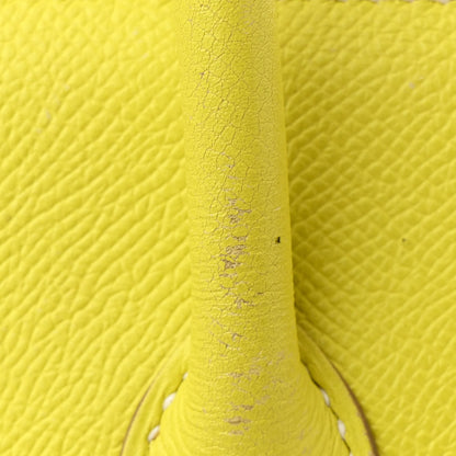 Hermes Epsom Candy Birkin 35 Lime Gris Perle 13 of 18