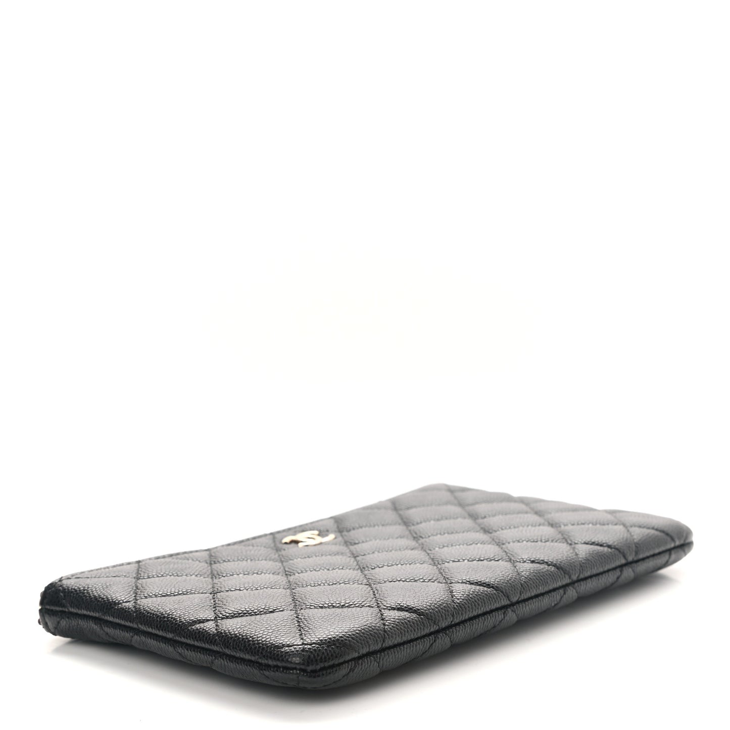 Caviar Quilted Cosmetic Case Black