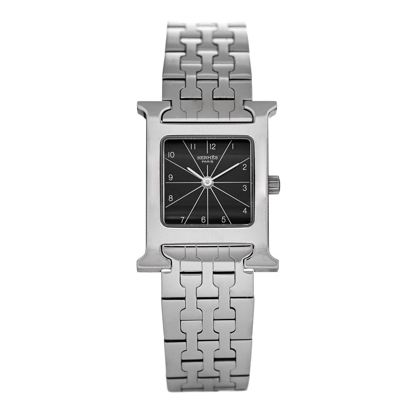 Stainless Steel 21mm Heure H Hour Quartz Watch Black