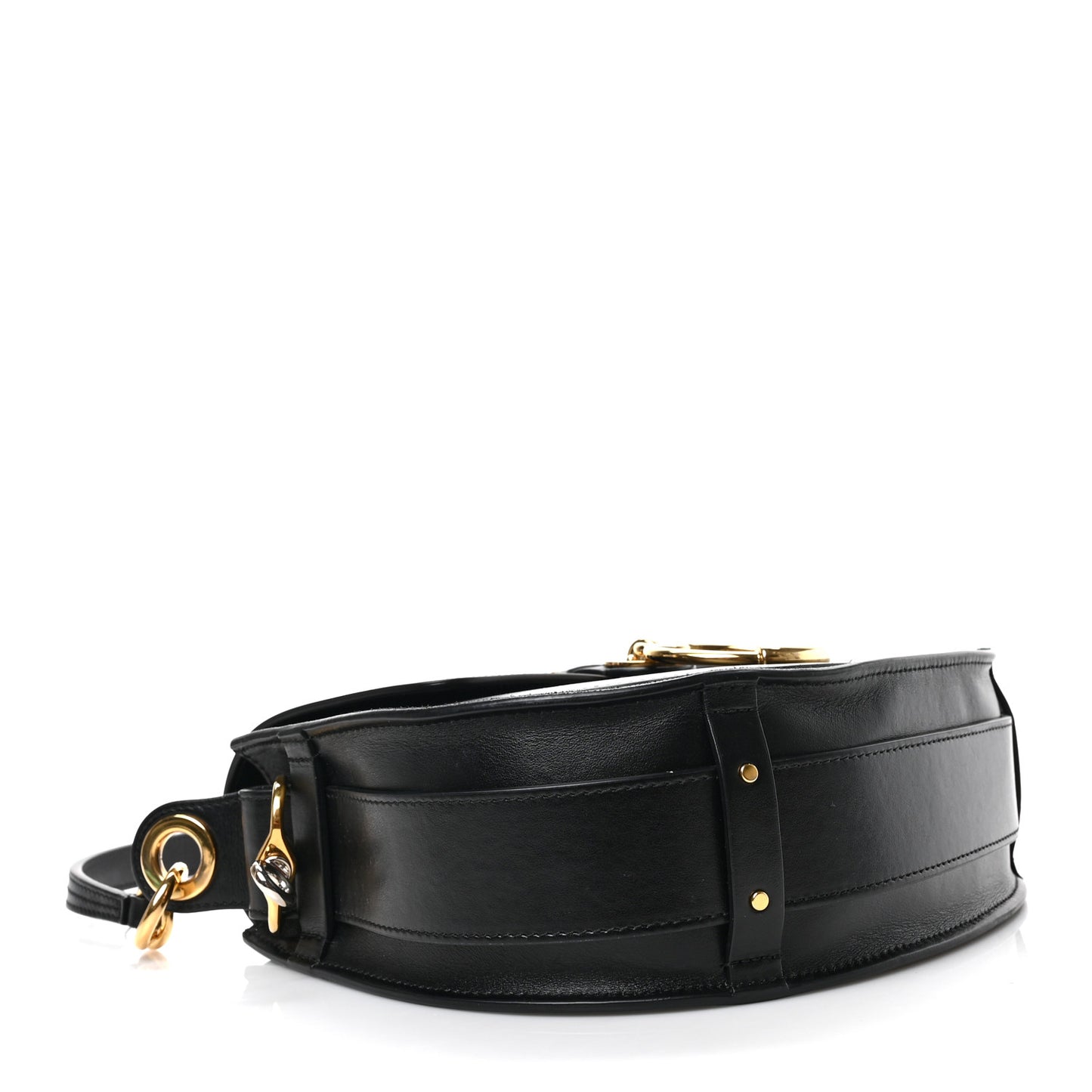 Calfskin Suede Large Tess Bag Black