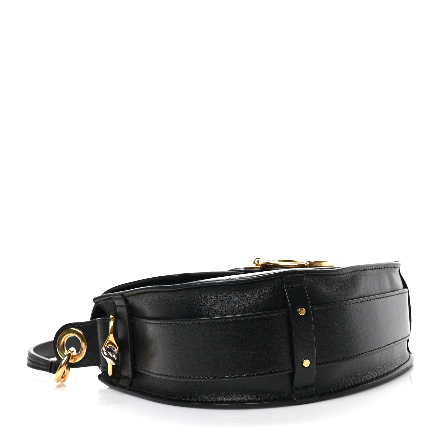 Chloe Calfskin Suede Large Tess Bag Black 4 of 8