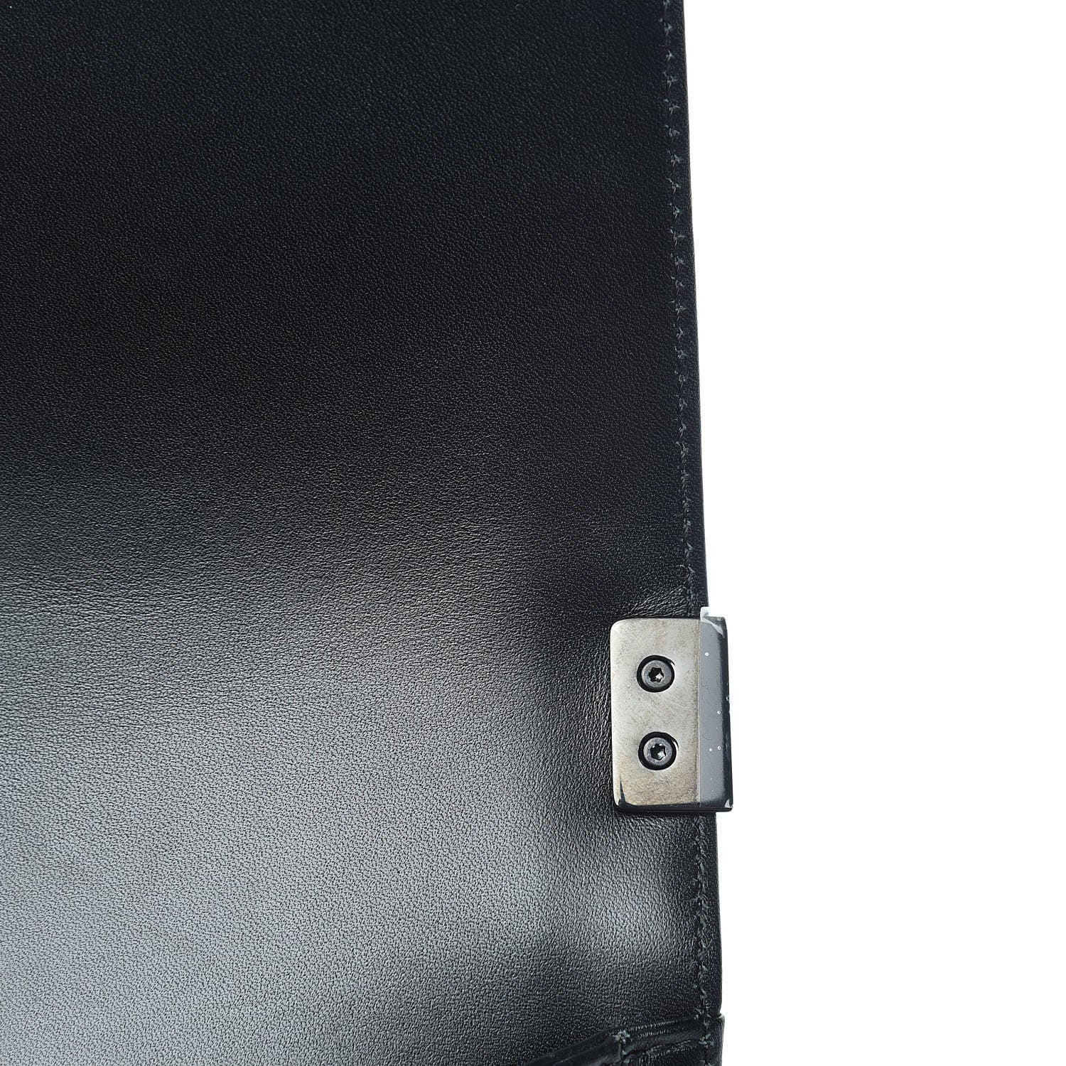 Chanel Calfskin Painted Chevron Embossed Medium Boy Flap Black 10 of 13