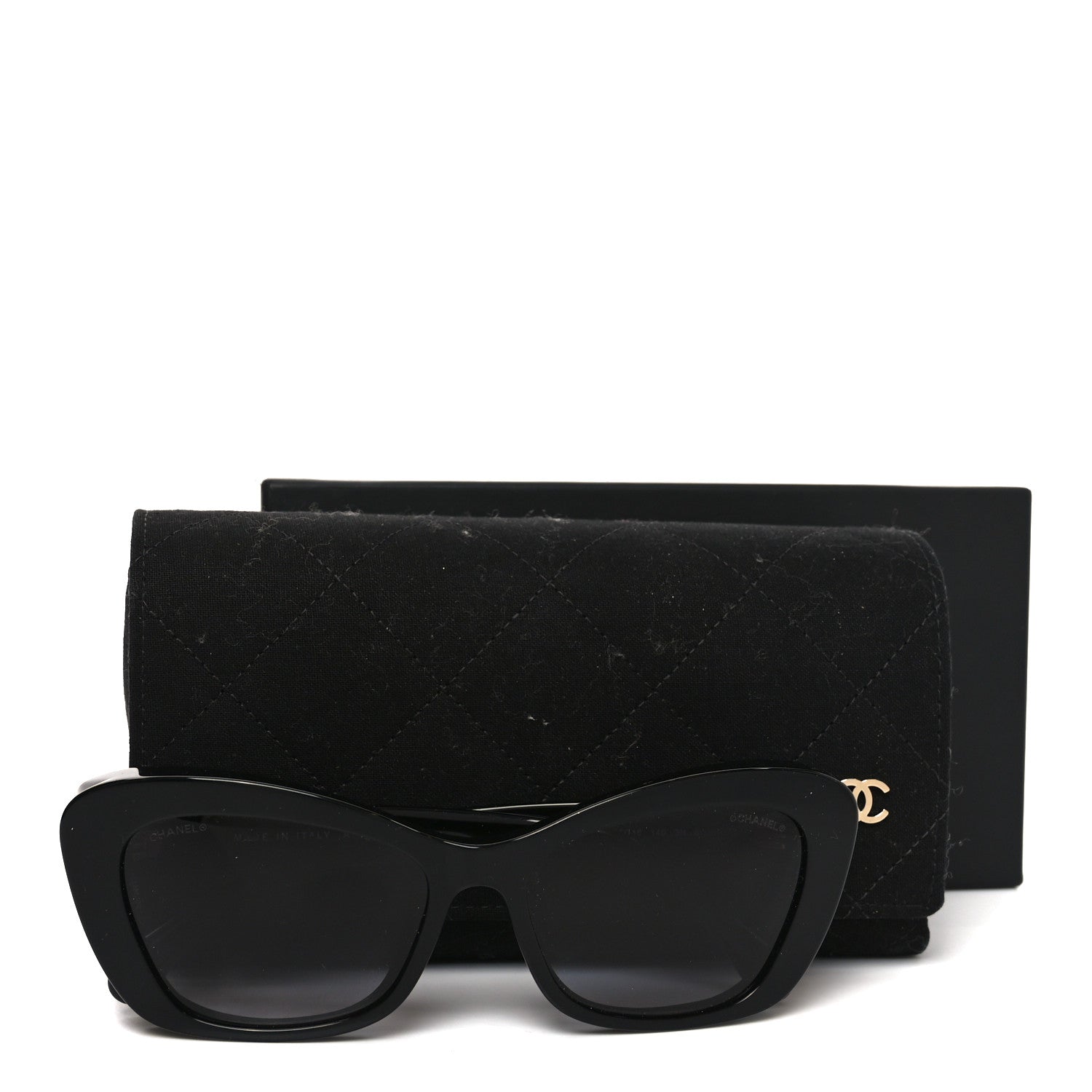 Chanel Acetate Pearl Cat Eye CC Sunglasses 5481-H-A Black 7 of 7