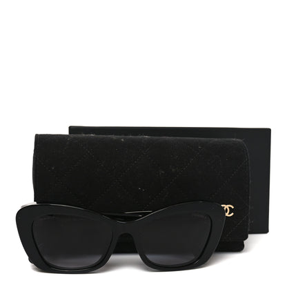 Chanel Acetate Pearl Cat Eye CC Sunglasses 5481-H-A Black 7 of 7