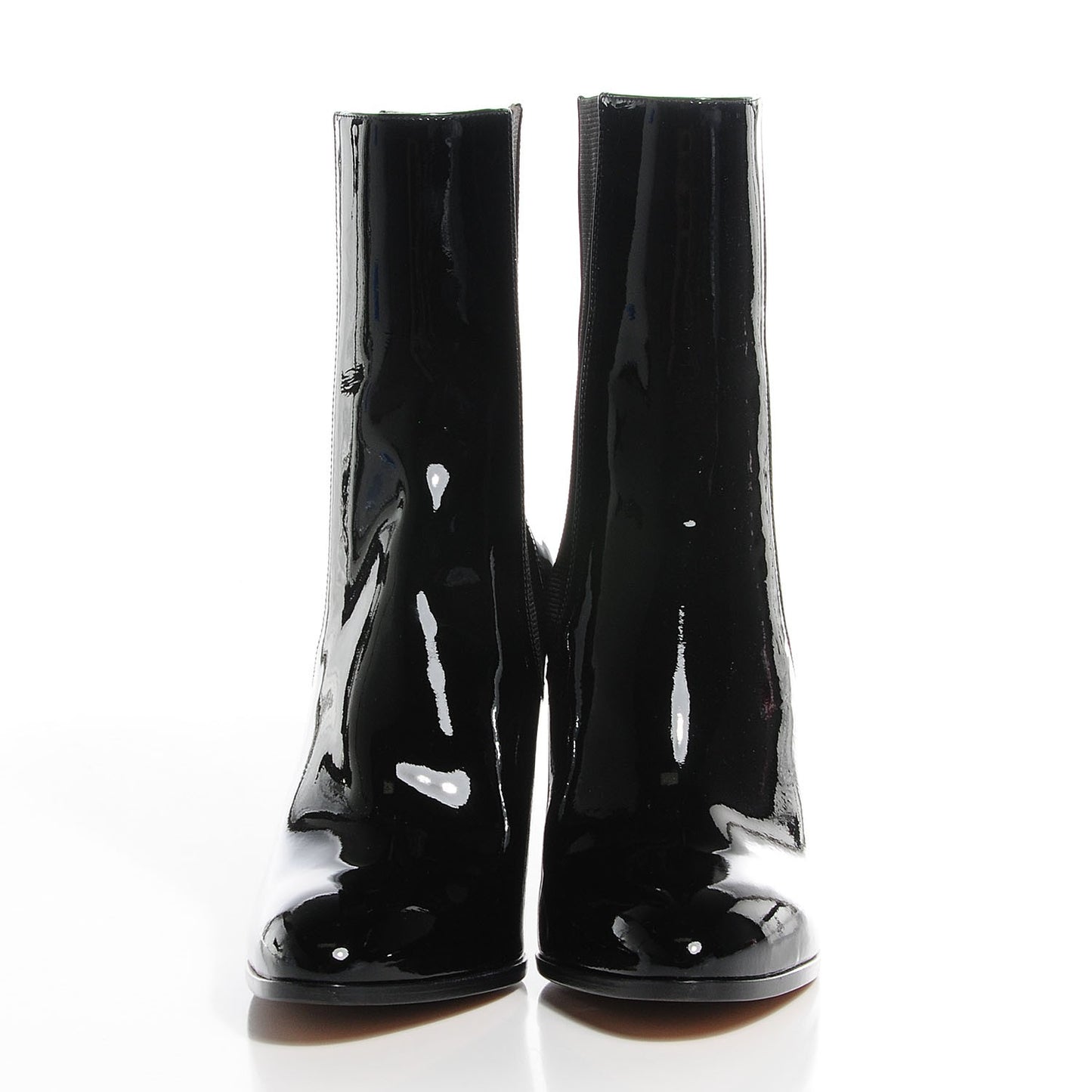 Patent Calfskin CC Boots 41.5 Black