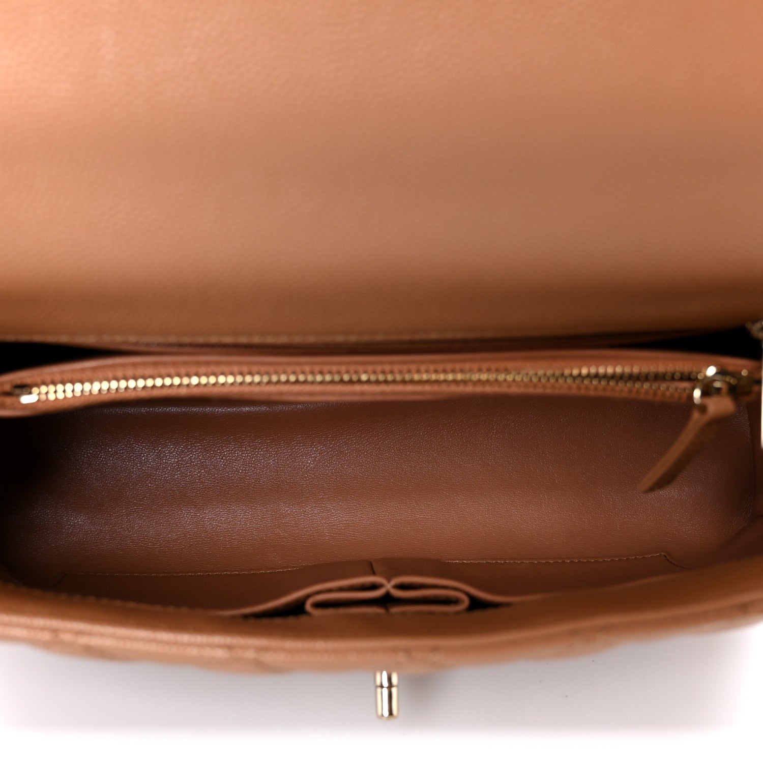 Chanel Caviar Quilted Small Coco Handle Flap Brown 4 of 10