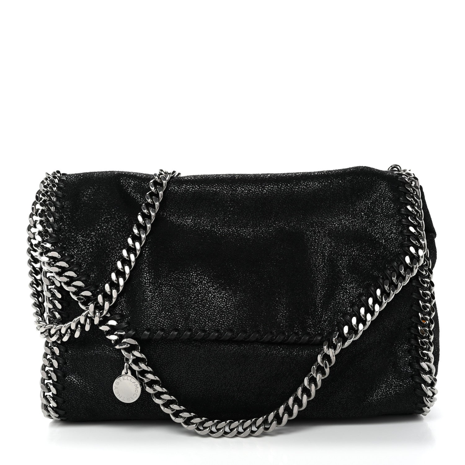 Stella McCartney Shaggy Deer Mini Falabella Fold Over Tote Black 1 of 10