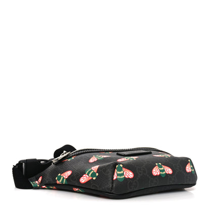 Gucci GG Supreme Monogram Bee Multicolor Appia Calfskin Belt Bag Black Multicolor 4 of 9