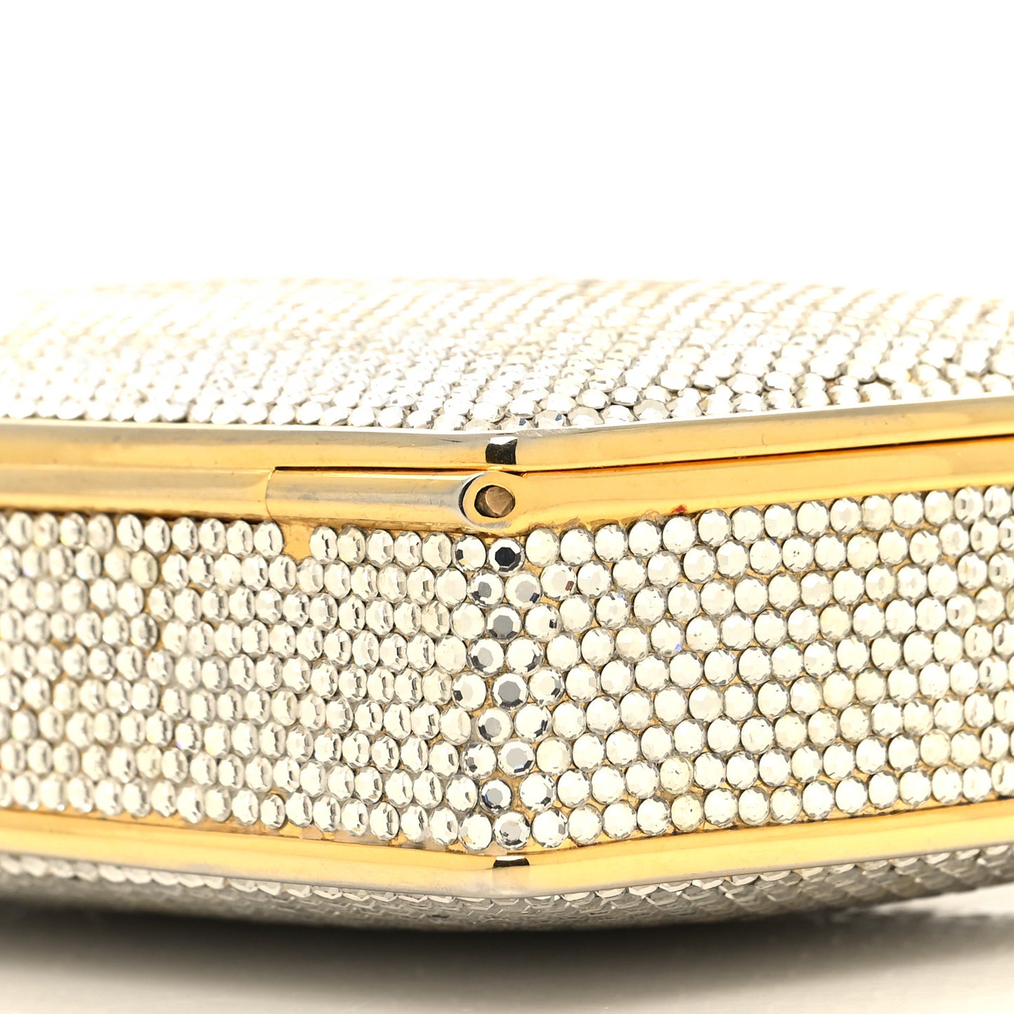 Swarovski Crystal Minaudiere Clutch Gold Silver