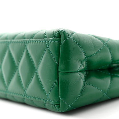 Chanel Shiny Aged Calfskin Quilted Nano Kelly Shopper Green 10 of 10
