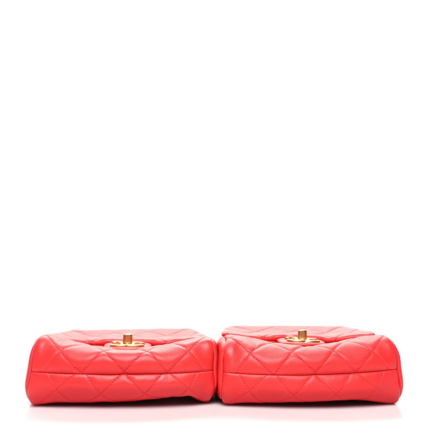 Chanel Lambskin Quilted Side-Packs Red 6 of 16