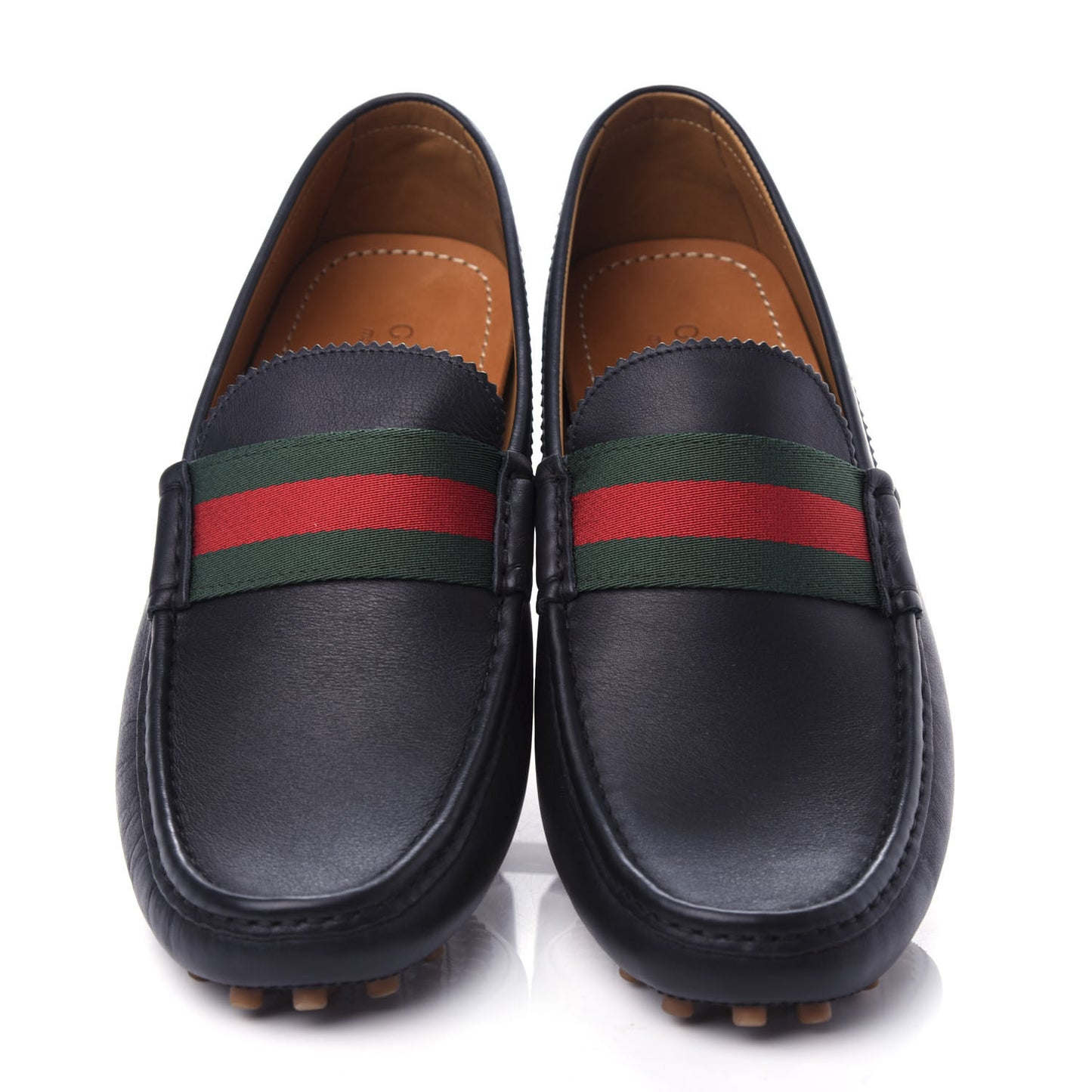 Calfskin Web Driver Loafers 11.5 Black