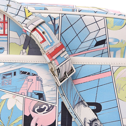 Prada X JAMES JEAN Vitello Comics Flat Messenger Bag Azzurro 9 of 9