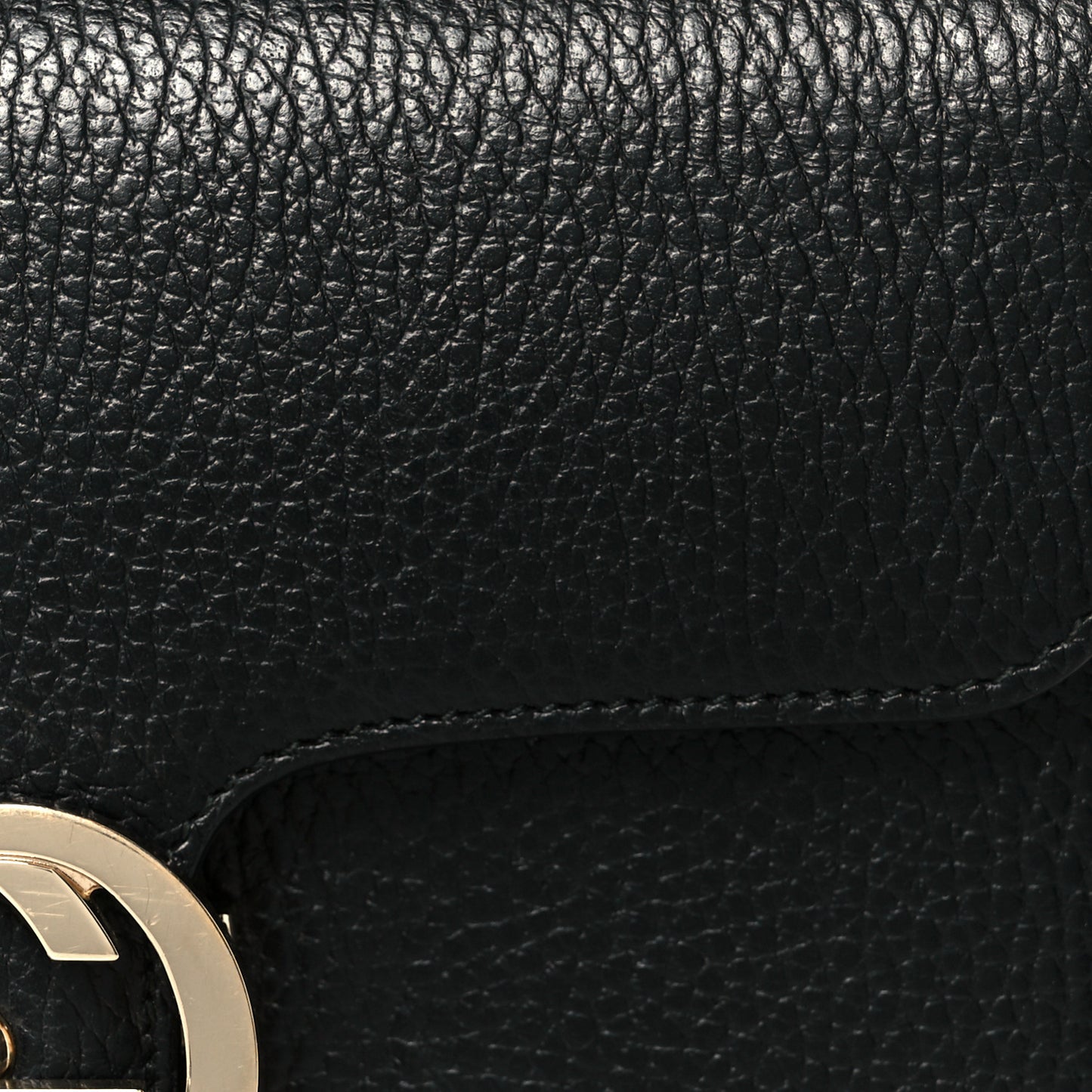 Dollar Calfskin Small Interlocking G Shoulder Bag Black