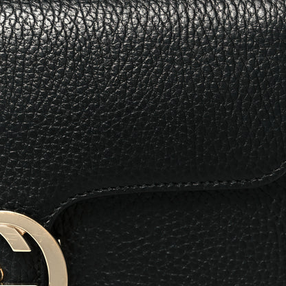 Gucci Dollar Calfskin Small Interlocking G Shoulder Bag Black 9 of 12