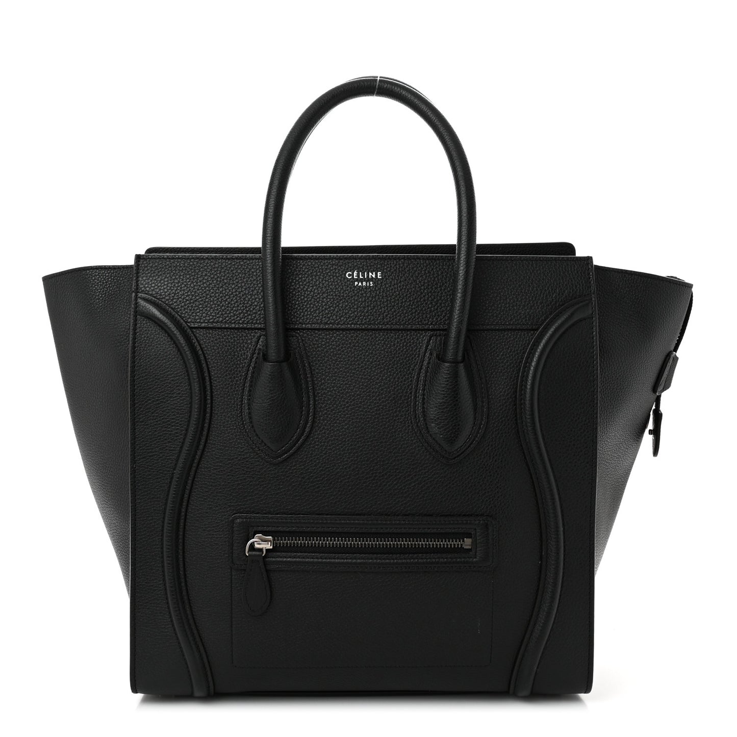 Drummed Calfskin Mini Luggage Black