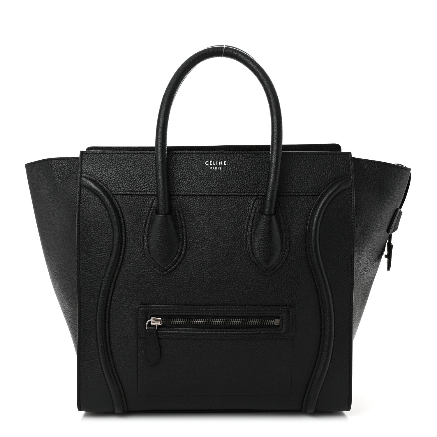 Celine Drummed Calfskin Mini Luggage Black 1 of 9