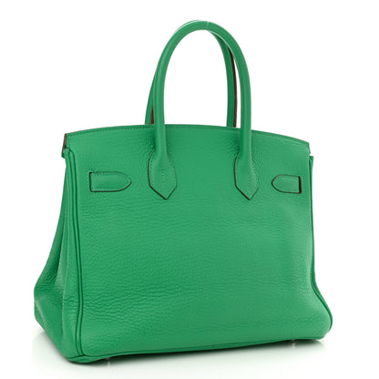 Hermes Taurillon Clemence Birkin 30 Menthe 3 of 16