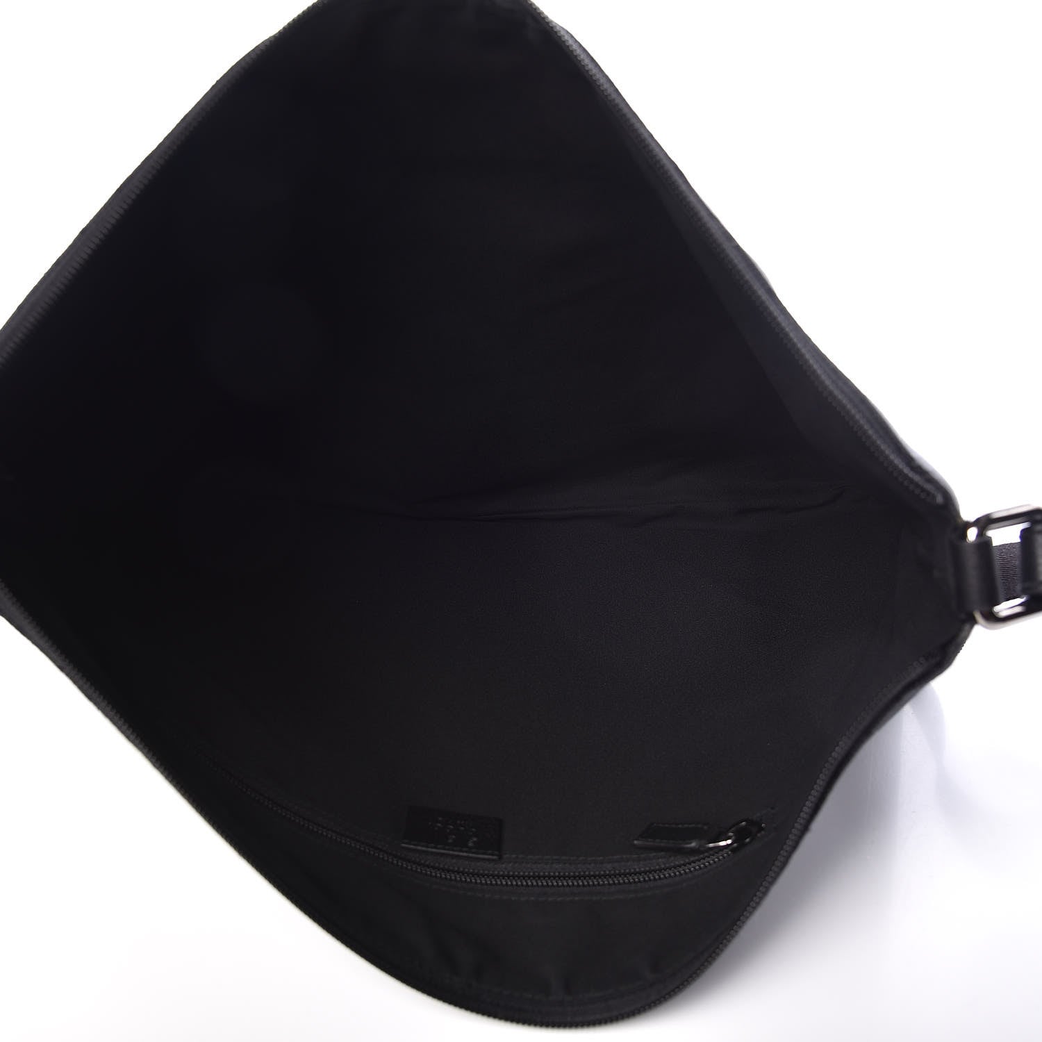 Gucci Denim Monogram Flat Messenger Bag Black 5 of 9