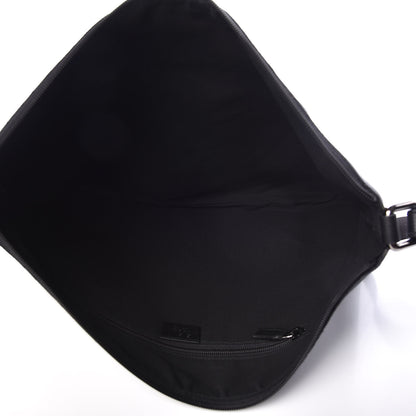 Gucci Denim Monogram Flat Messenger Bag Black 5 of 9