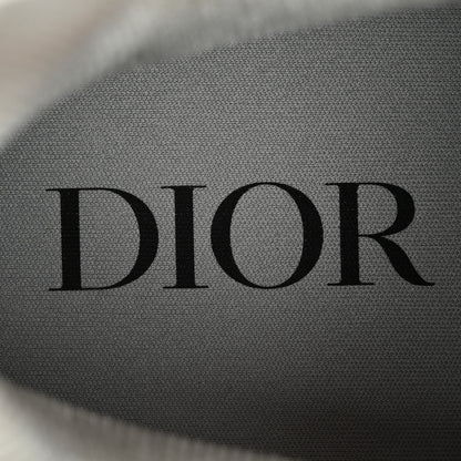 Christian Dior Smooth Calfskin Jacquard Oblique Mens B27 Low Top Sneakers 44 Beige Blue 6 of 9