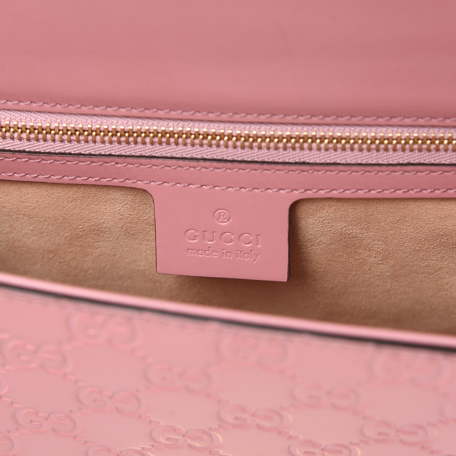 Gucci Guccissima Signature Medium Padlock Shoulder Bag Rose Baby Candy 6 of 13