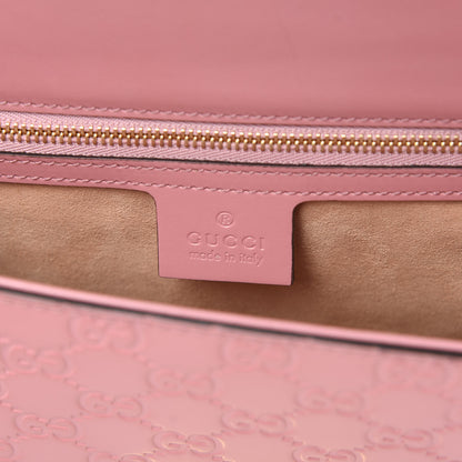 Gucci Guccissima Signature Medium Padlock Shoulder Bag Rose Baby Candy 6 of 13
